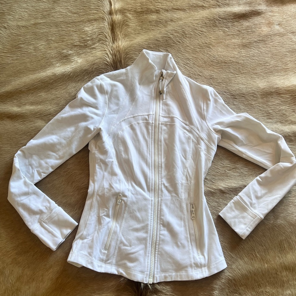 Lululemon Align White Jacket with Gold Zipper!